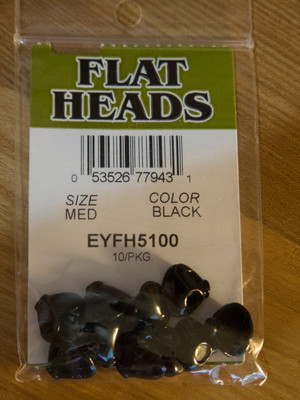 Wapsi Flat Heads, Black, Size Medium - 10 per pack!
