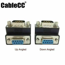 Down or Up Angled DB 9pin To DB9 RS232 Male to Female Extension Cable adapter