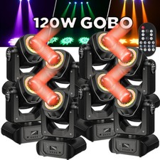 4PCS 150W LED RGBW Beam Moving Head Light 7 Gobo DJ Party Strobe Stage Lighting
