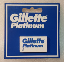 5 lame GILLETTE PLATINUM Ricambio Lamette rasatura barba Testine Rasoio 5 Pezzi