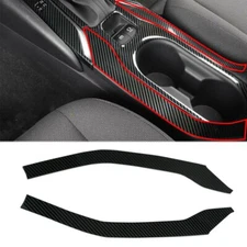 2pcs Gloss Real Carbon Fiber Water Cup Holder Side Trim Cover Fits 20-21 Corolla