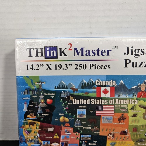 United States of America Think2Master Educational Jigsaw Puzzle 250 Pc 14"x 19" - Picture 4 of 16