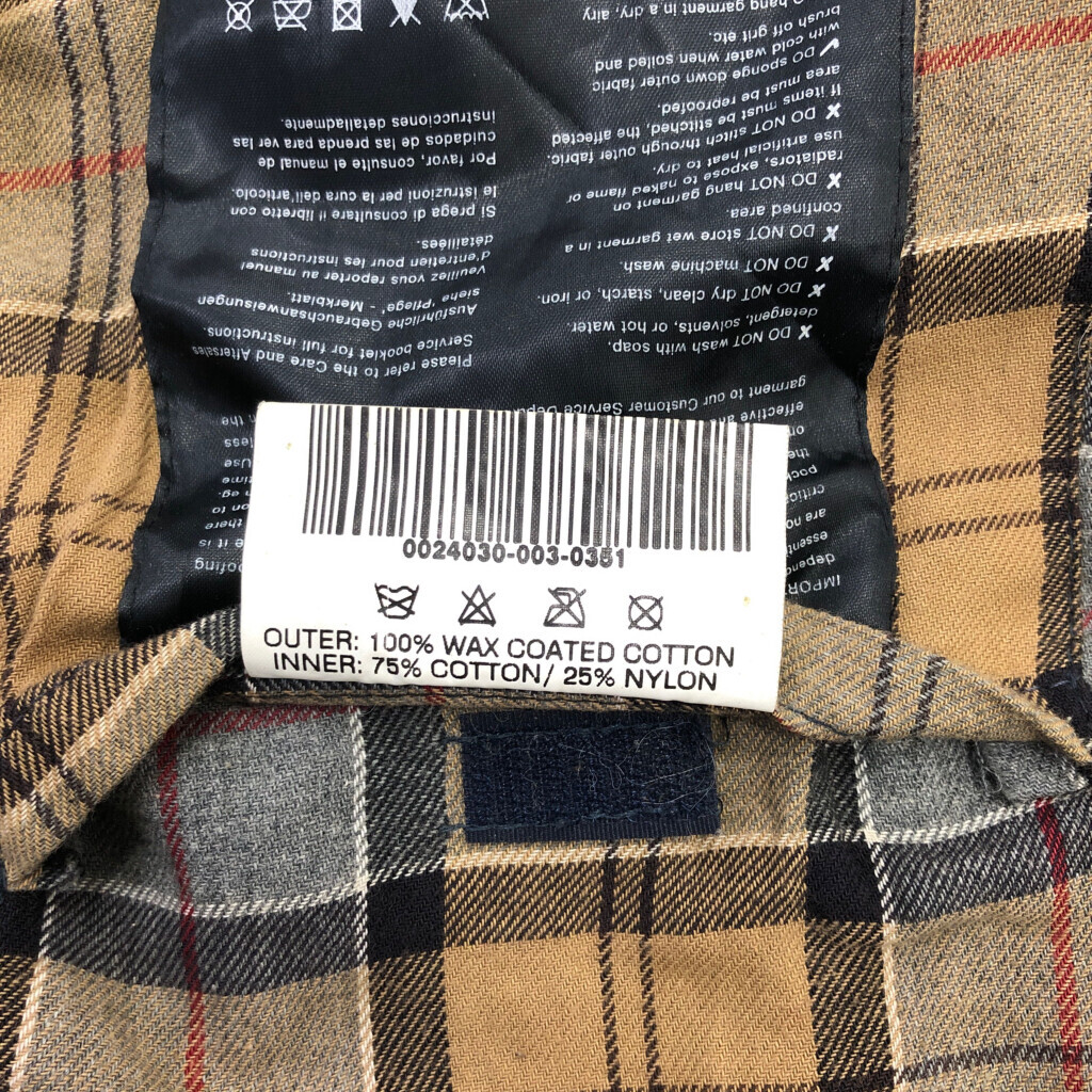 Barbour Bedale 2000 Waxed Cotton Jacket Navy C44 Made in Barbour Bedale 2000 Waxed Cotton Jacket Navy C44 Made in