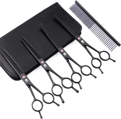 7.0 Inches Professional Pet Cat Dog Grooming Shears Scissors, Straight, Curved, 