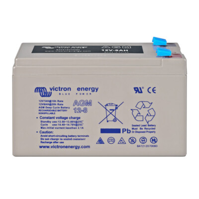 Batterie AGM 12V 8Ah Deep Cycle Akku Solarbatterie Zyklenfest Victron