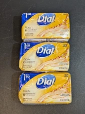 Dial Antibacterial Deodorant Bar Soap, Advanced Clean, Gold, 4.5 oz, 3 Bars NOS 