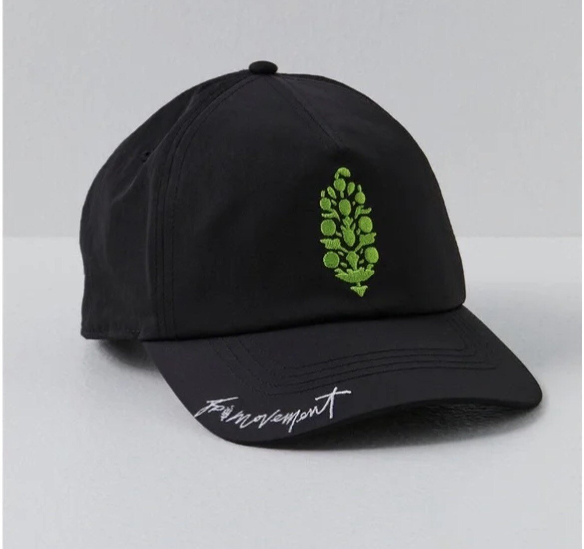 帽子 BOOKWORKS Nylon Logo Cap Free People Movement Go Bog Nylon Logo Baseball Cap Black Snap