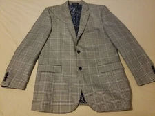 Mens Alan Flusser Sports Jacket Blazer 44L Grey Gray