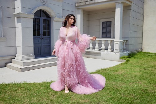 Wedding Dresses Women Maternity Sleepwear Robes Pregnant Gown for Photoshoot - Picture 16 of 27