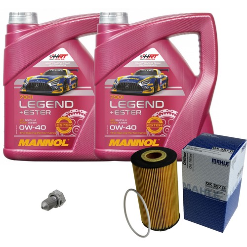 MAHLE Ölfilter 8 L MANNOL Legend+Ester 0W-40 für Audi A8 6.0 W12 quattro