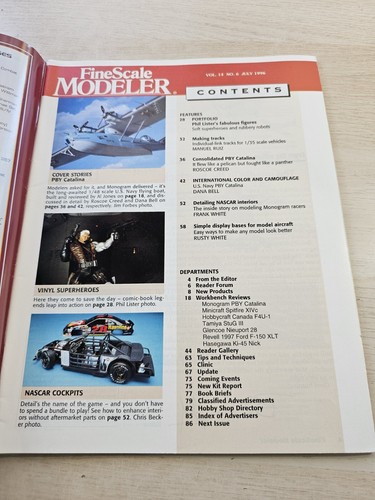 Fine Scale Modeler Magazine July 1996 PBY-5 Catalina Nascar Cockpits Spitfire - Picture 3 of 7