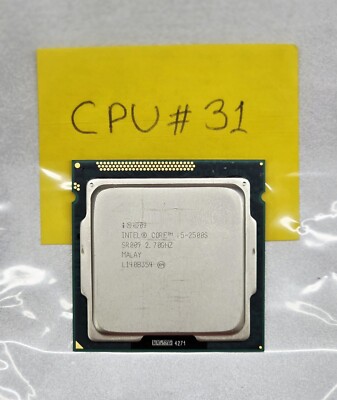 2.7 Ghz Gen 2nd Intel Core i5-2500S Quad-Core Processor SR009 Socket LGA1155 #31