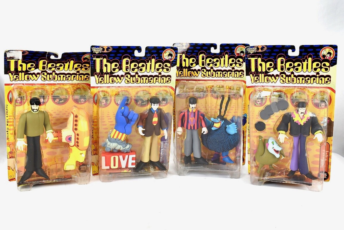 BEATLES Yellow Submarine COMPLETE SET OF 8 ACTION FIGURES 1999