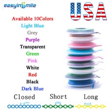 1roll Dental braces Orthodontic Elastic Power Chains Closed/Short/Long 10 Colors