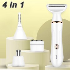 New 4 In 1 Women Electric Shaver Rechargeable Waterproof Razor Painless Epilator