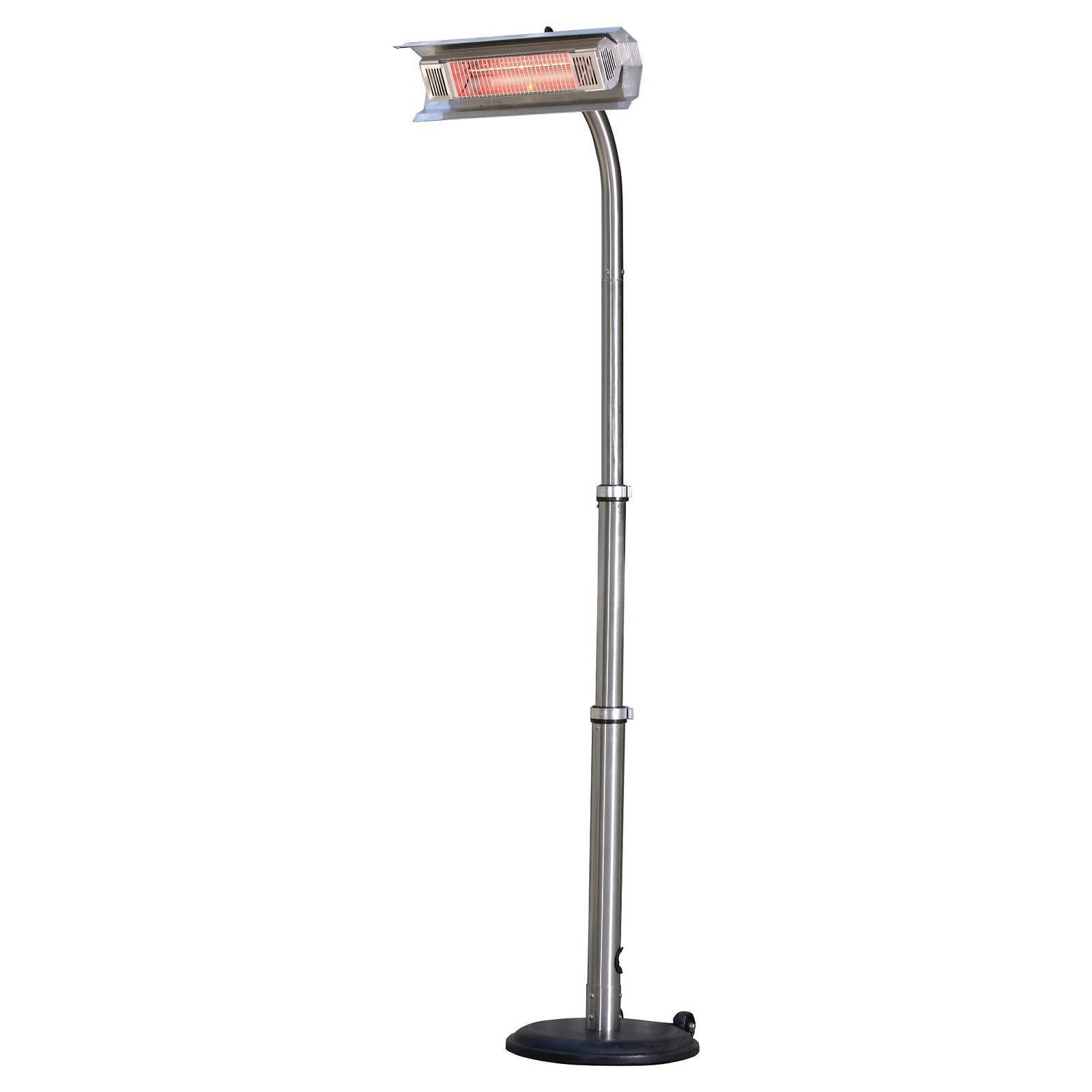 Fire Sense Telescoping Infrared Indoor/Outdoor Heater with Offset Pole, Stainles