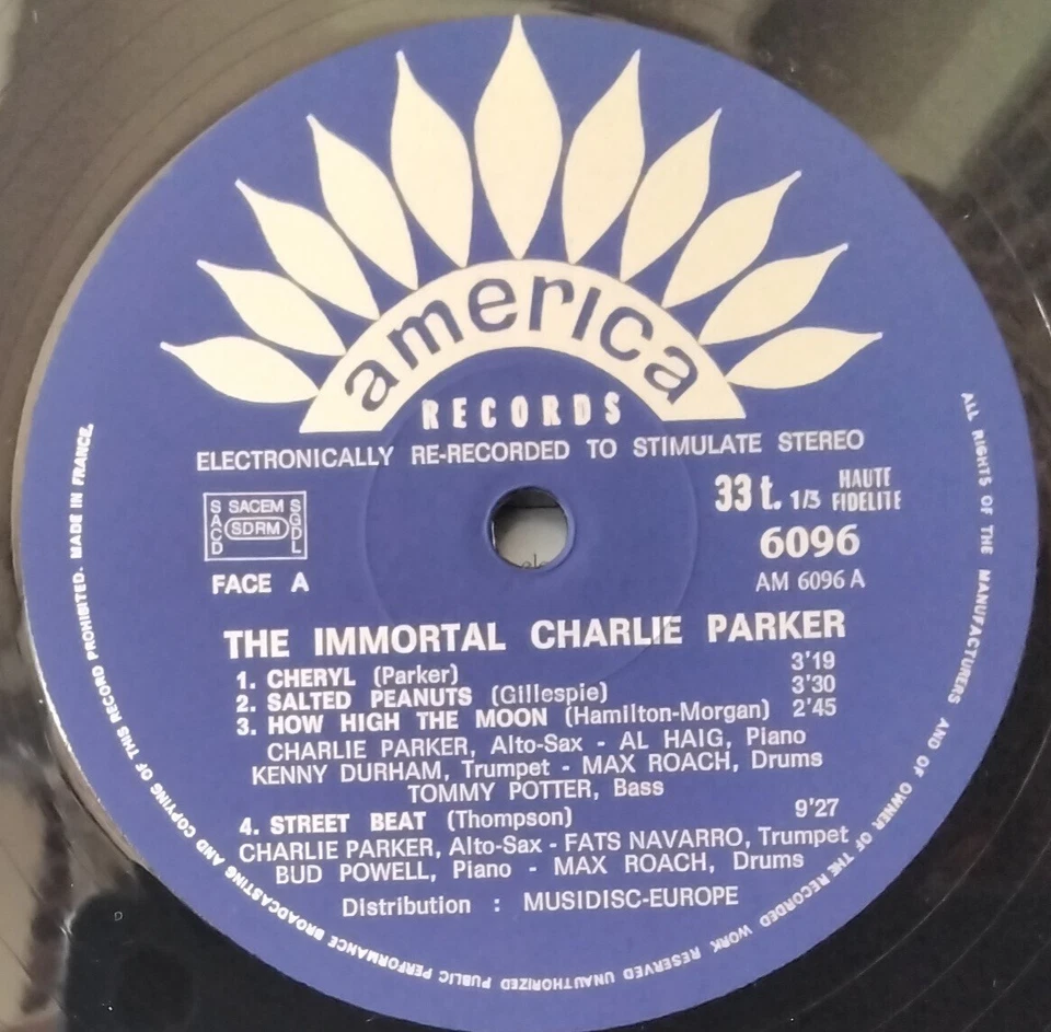 CHARLIE PARKER - The Immortal Charlie Parker AMERICA RECORDS 30 AM 6096 FRANCELP - Image 3 of 3