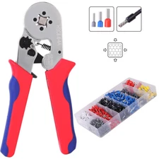 0.25-10mm² Crimping Tool Set 1200pcs Cable Wire Terminal Connector Crimper Plier
