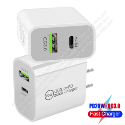For iPhone 15 14 13 12 11 Pro 20W Fast Charger Block USB-C PD Power Adapter Lot