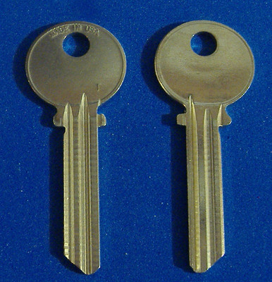 TWO KEY BLANKS FIT MEDECO LOCKS ILCO #A1515 NICKEL SILVER LEVEL 1 6-PIN USA   