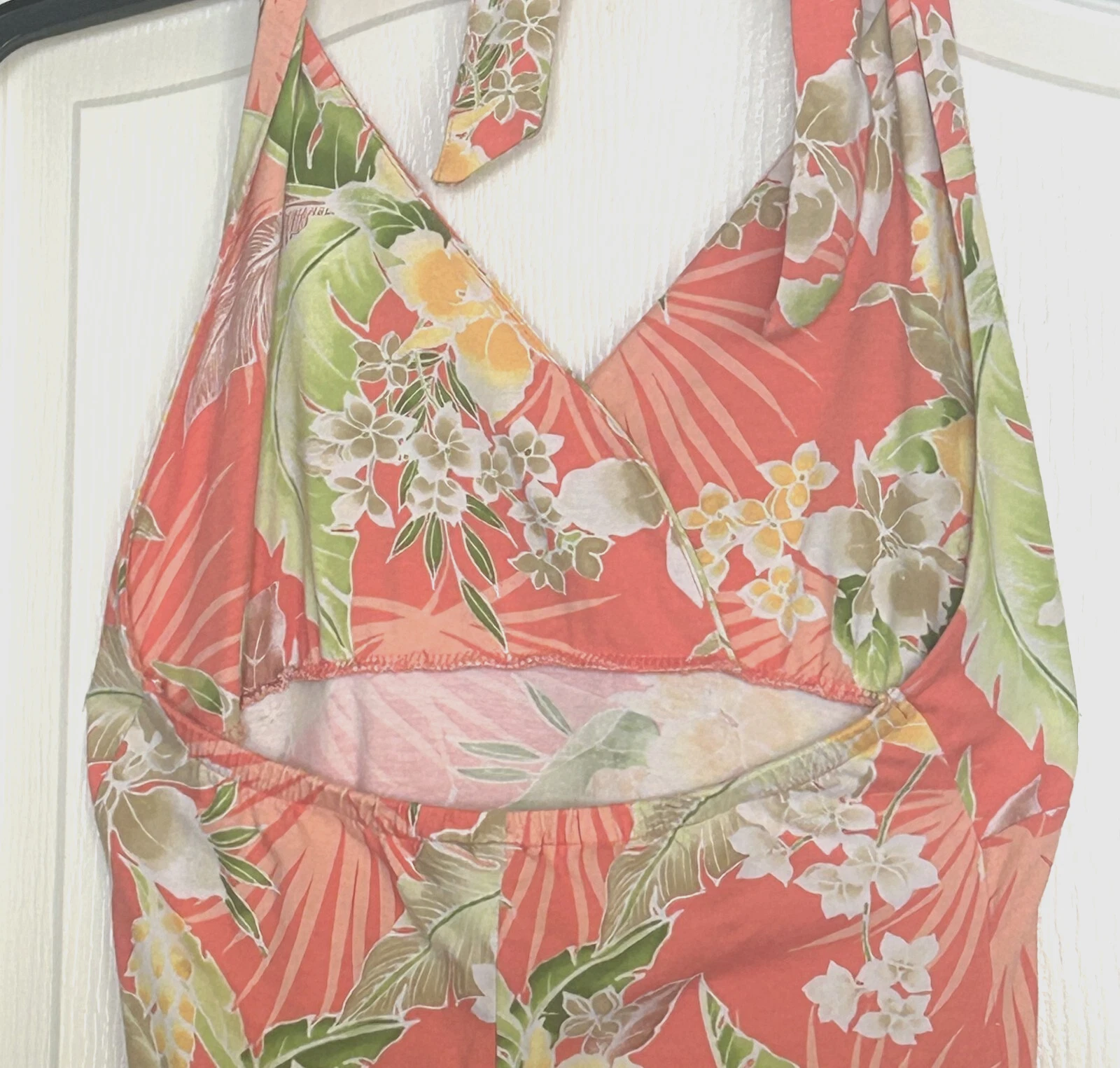 OFF WHITE Prendisole donna M arancione off wht verde di Caribbean Joe senza supporto impero wst