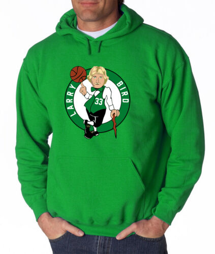 GREEN Larry Bird Boston Celtics "LOGO" shirt Hooded SWEATSHIRT HOODIE - 第 1/2 張圖片