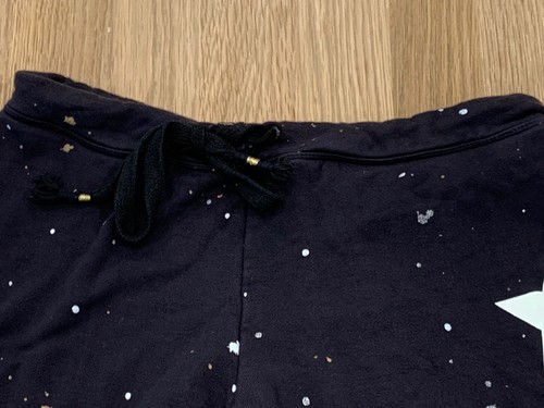 Girls’s Global Love Black Sweatpants - Size Medium Silver, Bronze Stars & Bolts - Picture 5 of 8