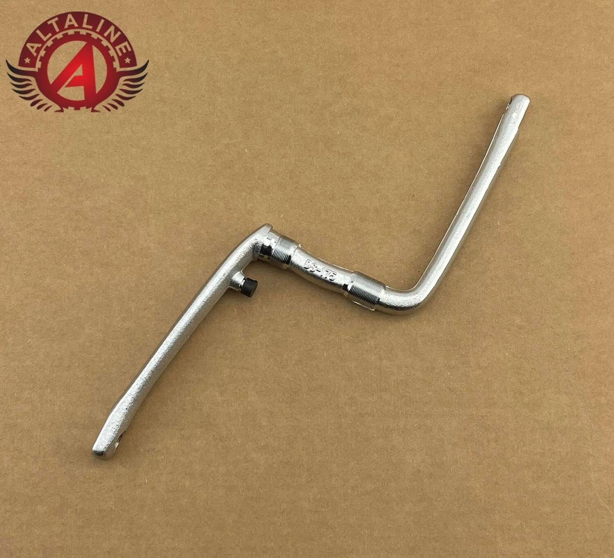 Vintage Lowrider 4 1/2" (115mm) Twisted Steel One-Piece Bicycle Crank – Chrome, BSA Thread, Single Speed 2 thumbnail image