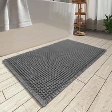 Upgraded Waffle Bath Mat, Super Absorbent Non Slip Bath Mats for Bathroom Flo...
