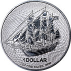 2023 Cooks Islands 1 Ounce Silver - $1 H.M.S. Bounty - BU - STOCK