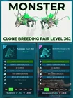 Aureliax Clone Breeding Pair Top Stats Monster Ark Asa Pve Official PC/XBOX/PS5