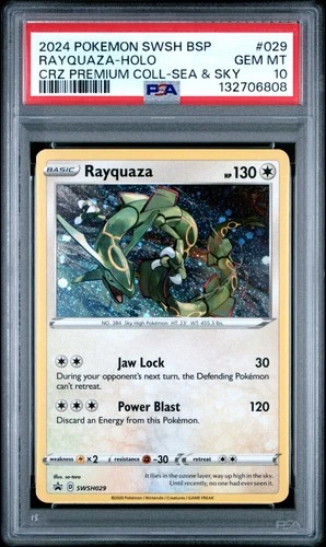 2024 POKEMON SWSH BLACK STAR PROMO #029 RAYQUAZA-HOLO PSA 10