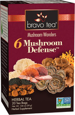 Organic Mushroom Tea Blend with Lion's Mane Chaga Reishi for Wellness Support