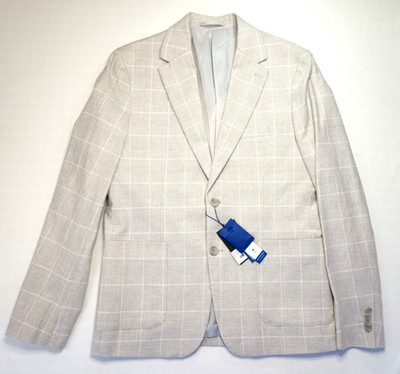 Report Collection 360 movement Mens stretch linen blazer sport coat NWT 40R M
