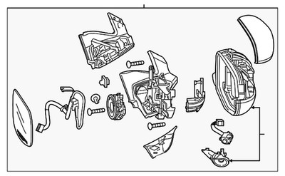Genuine Honda Mirror Assembly 76200-TG7-A31ZF
