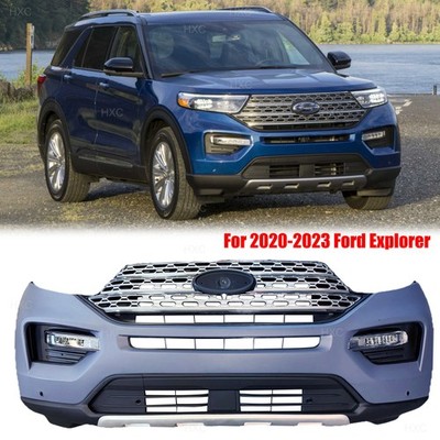 For 2020 2021 2022 2023 Ford Explorer Front Bumper Grille Cover Kit Direct Fit