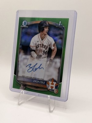 2025 Bowman Chrome Prospect Green Refractor 76/99 Zach Cole #CPA 