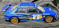 AUTOart 1/18 Subaru Impreza WRC 2001 Rally Portugal #1 Burns Reid blue JDM 80191
