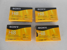 Lot of 4 Sony Hi8 HMP 120-Minute Video Cassette Tapes New Sealed