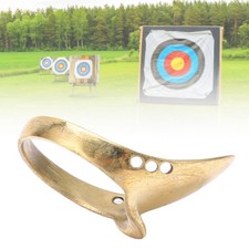 Brass Archery Thumb Ring Portable Finger Protector With Anti Lost Rope For GEV