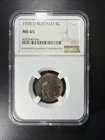 1938-D BUFFALO NICKEL NGC MS65 Nice Toning High Grade Type Coin