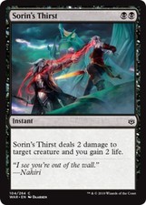 x4 Sorin's Thirst - War Of The Spark - NM - MTG