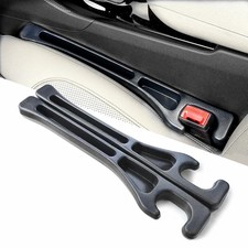Car Seat Gap Filler 2-Pack No-Drop Stopper Between Seat  Console Black
