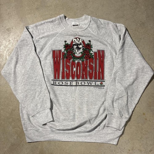 Vintage 90s Wisconsin Badgers Rose Bowl Sweatshirt Men's XL USA NCAA