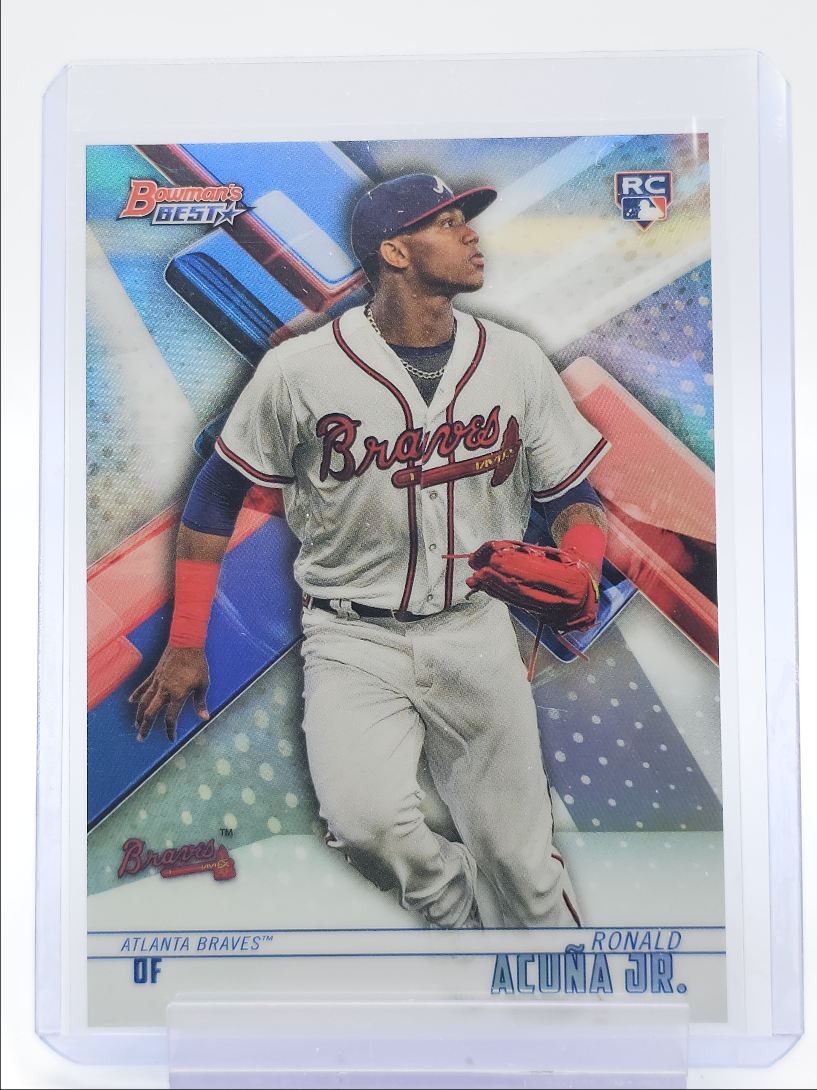 RONALD ACUNA JR. 2018 BOWMAN'S BEST ROOKIE REFRACTOR BRAVES RC Q6018
