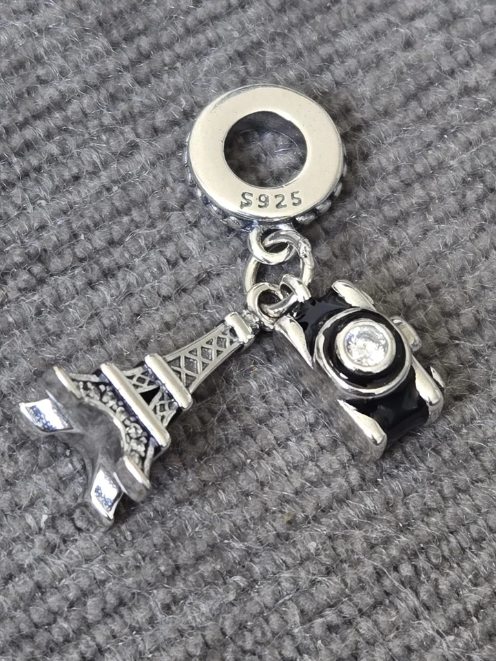 S925 Sterling Silver-Paris Themed Eiffel Tower Charm With FREE Bracelet. UK. - Image 4 of 4