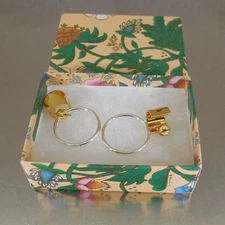 Jenny Bird Two Tone Faye Knocker Earrings 14K Gold & Silver Dipped Brass