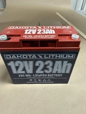 Dakota Lithium 12V 23Ah LiFePO4 Battery 295Wh Deep Cycle Marine Solar