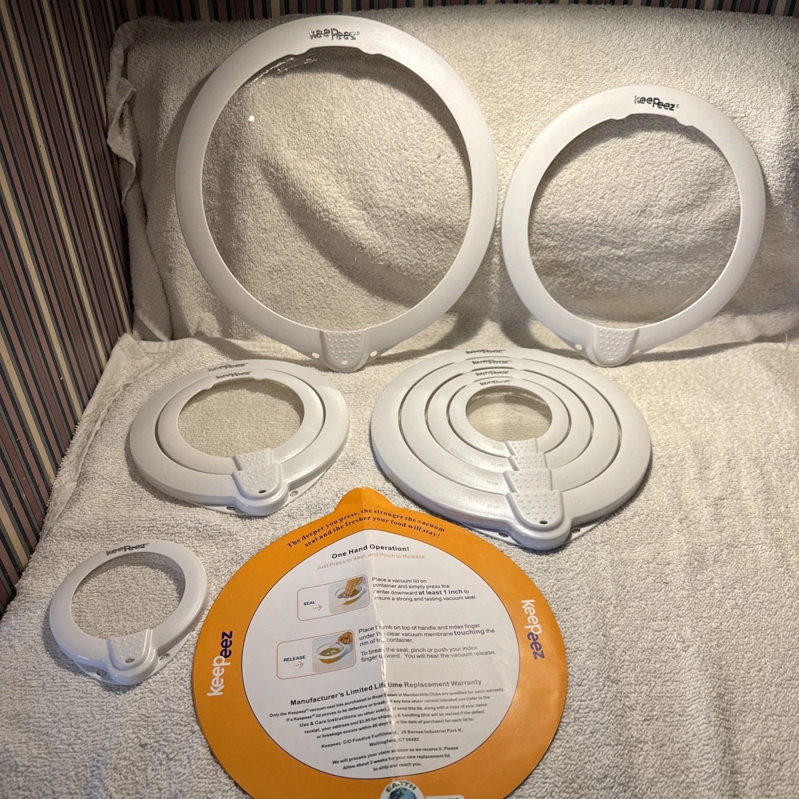 Keep Eez Vacuum Food Sealer Lids Set Of 9 Some New Some Used