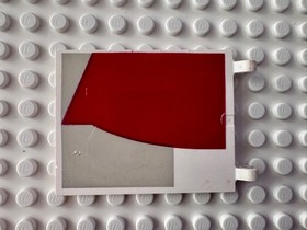 LEGO Star Wars Flag 6X5 White Banner Red Gray Jedi Starfighter 7143 2525PS1